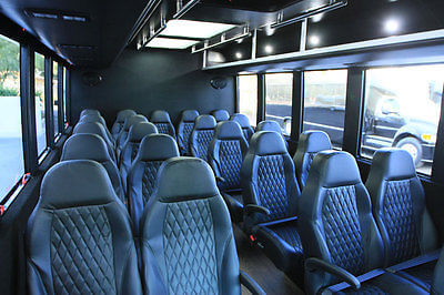 Sevaral deluxe seats in a shuttle